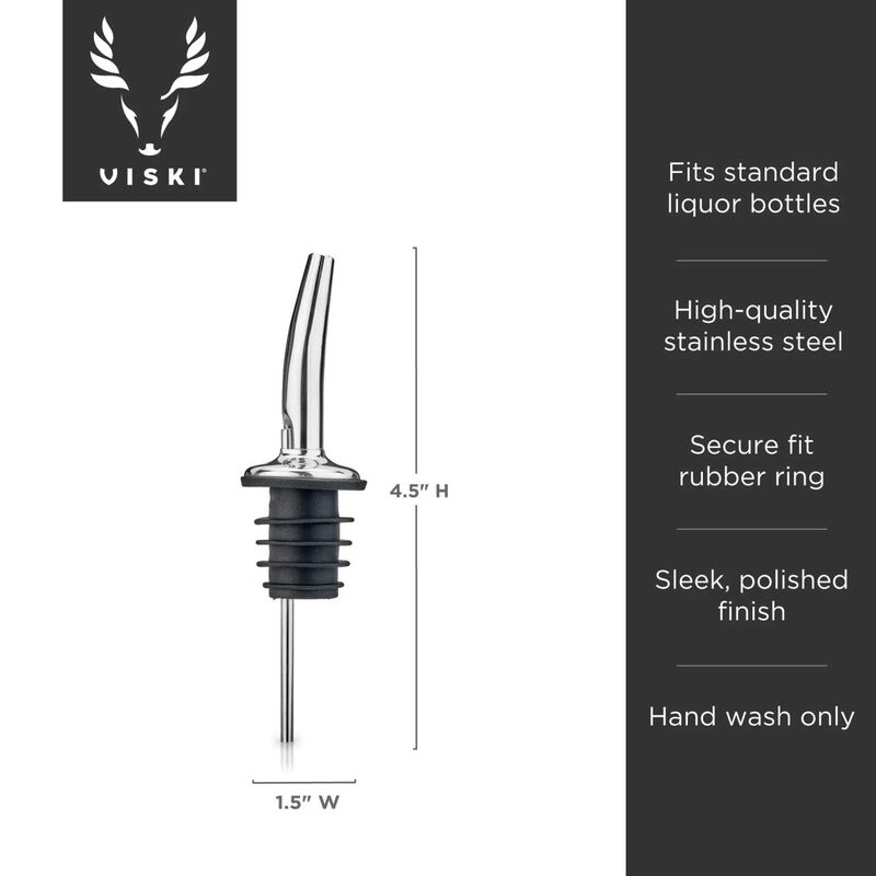 Stainless Steel Liquor Pourer By Viski® image number 2