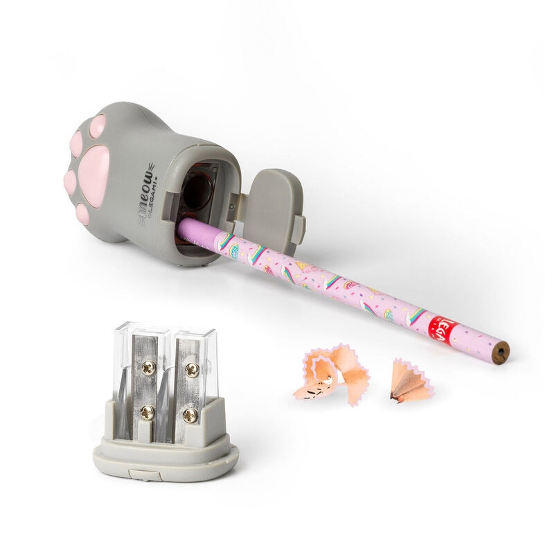 Legami Meow Kitty Pencil Sharpener with Container image number 1