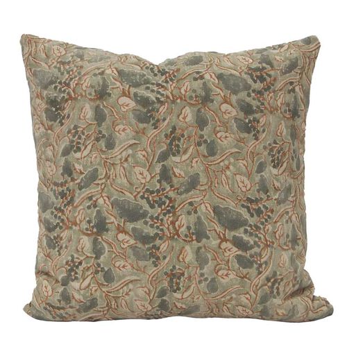 French Country Amira Floral Handblock Cushion Cover