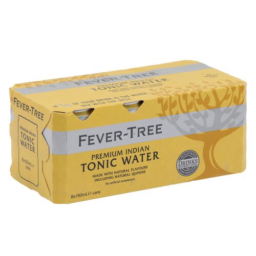 Fever Tree Premium Indian Tonic Water Can 8x150ml Fridge Pack