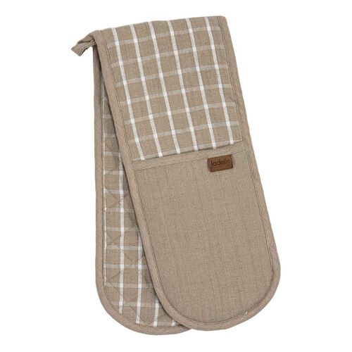 Ladelle Hemingway Taupe Double Oven Mitt