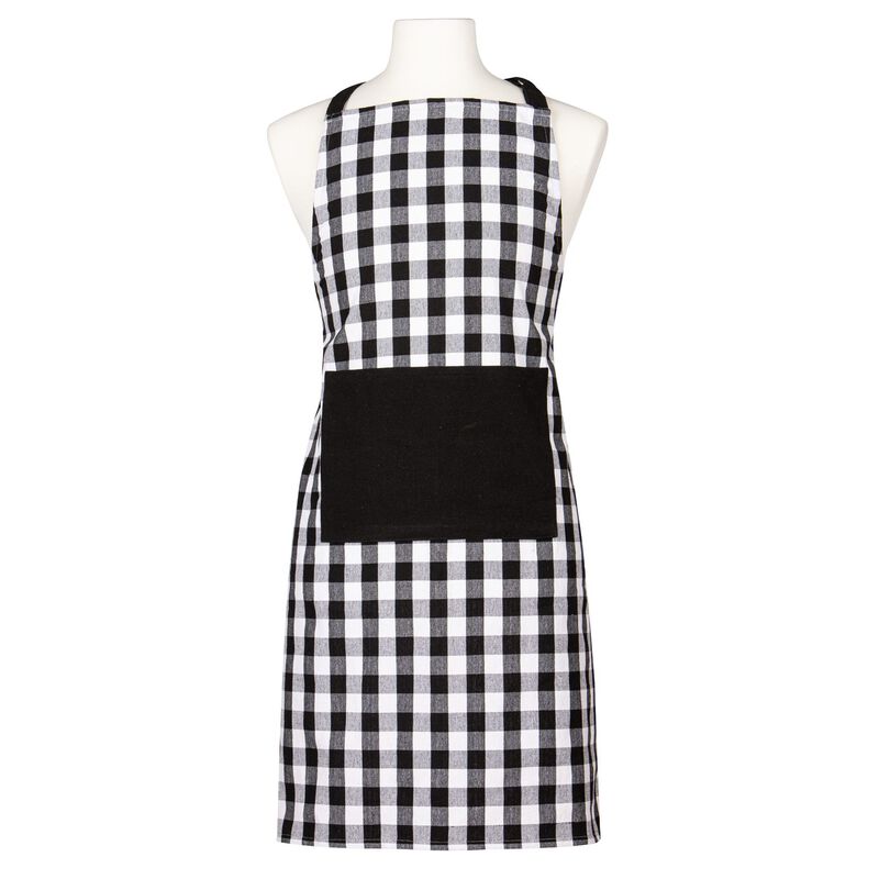 Ladelle Eco Gingham Black Apron image number 0