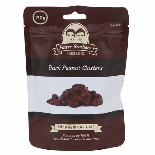 Potter Brothers Chocolates Dark Chocolate Peanut Clusters 130g