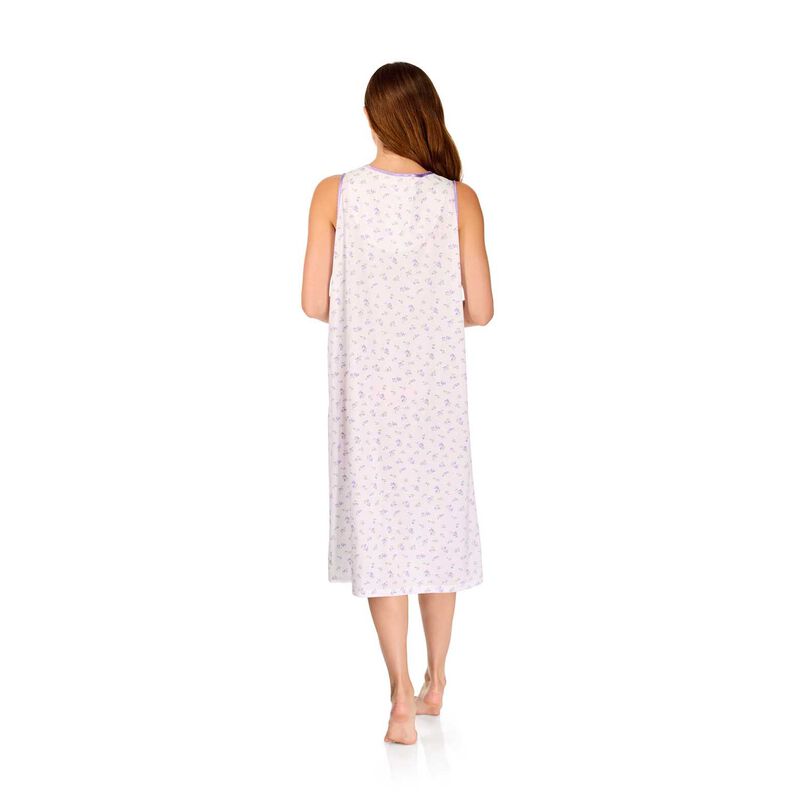 La Marquise Vintage Blossoms Cotton-Rich Jersey Sleeveless Nightdress image number 4