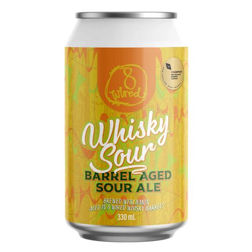 8 Wired Whisky Sour Barrel Aged Sour Ale 8% 330ml
