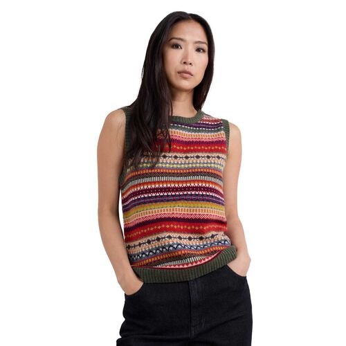 Seasalt Cornwall Percella Cove Vest Star Jasmine Coulis Multi