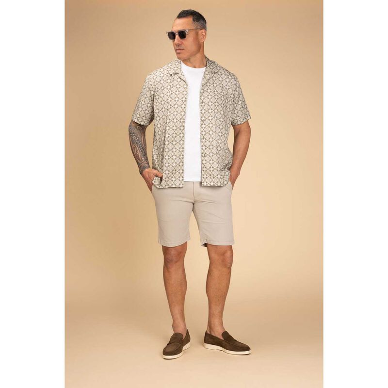 Rembrandt Hahei Olive Green Geo Short Sleeve Shirt image number 2