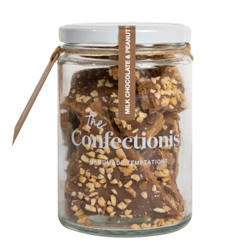 The Confectionist Handmade Peanut Toffee with Milk Chocolate Jar 200g image number 0