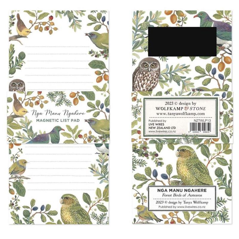 Wolfkamp & Stone Nga Manu Ngahere Magnetic List Pad image number 0