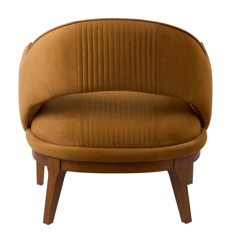 Amalfi Edwin Armchair - Mustard & Walnut image number 1