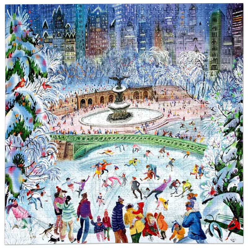 eeboo New York City Skaters Square 1000 Piece Puzzle image number 1