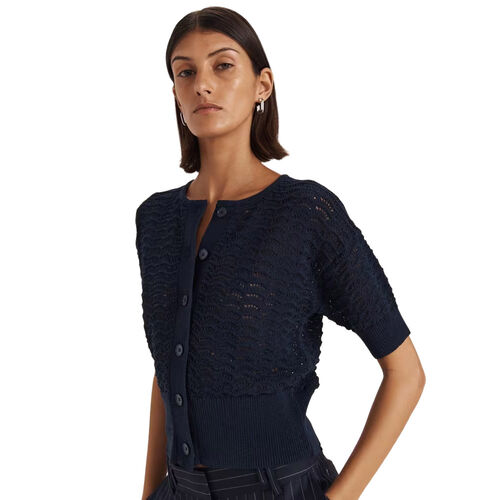 SABA Prue Cotton Crochet Cardi