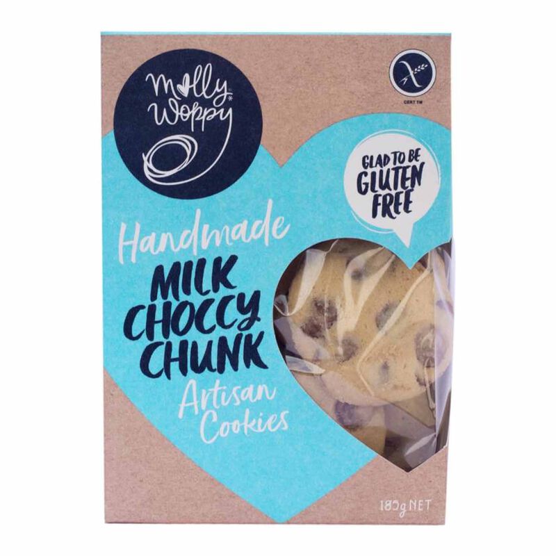 Molly Woppy Artisan GF Milk Choccy Chunk Gluten Free Cookies 185g image number 0