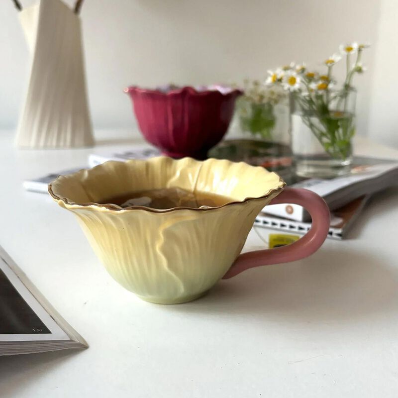 House Of Disaster Posy Yellow Tea Cup image number 3