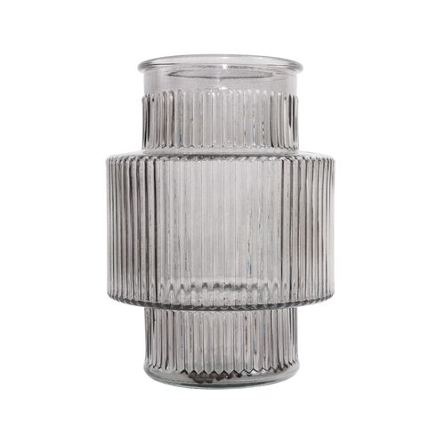 ImPres Shaped Retro Vase Grey - 12x17.5cm