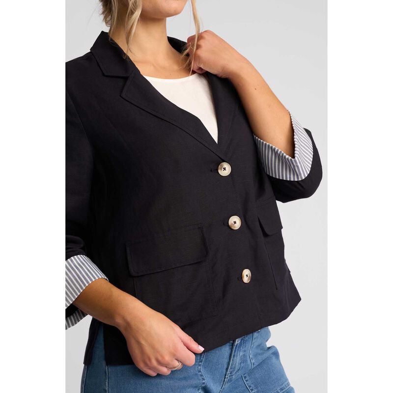 Vassalli Jacket With Contrast Stripe Cuff image number 6