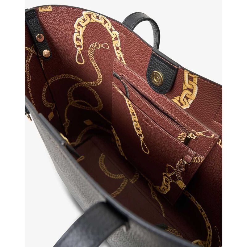 Saben Carter Tote Black + Umber Chain Print image number 1