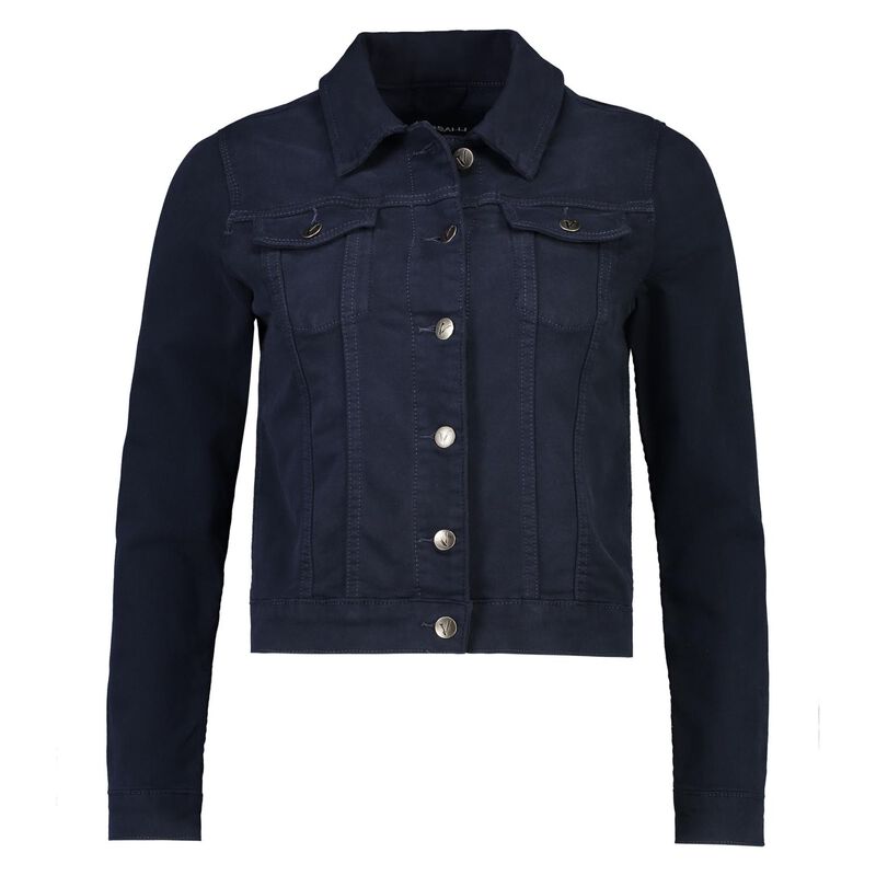 Vassalli Long Sleeve Knit Denim Jacket image number 6