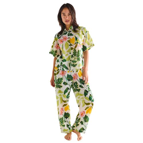 Kip&Co Wander Adult Organic Cotton SS Shirt & Pant Pyjama Set