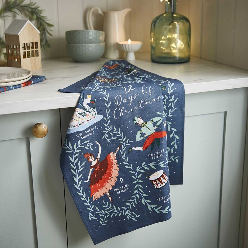 Ulster Weavers 12 Days Of Christmas Cotton Tea Towel image number 1