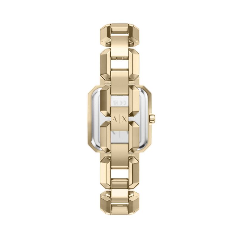 Armani Exchange Three-Hand Gold-Tone Stainless Steel Watch image number 1