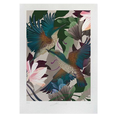 Flox Evolution Kingfishers Boutique Print - A3 / Unframed