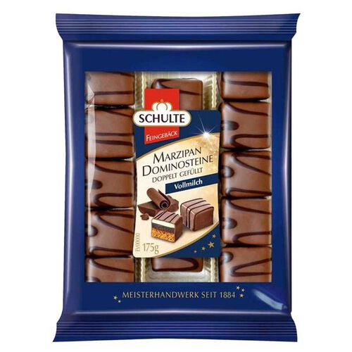 Schulte Milk Chocolate Dominoes Persipan 175g