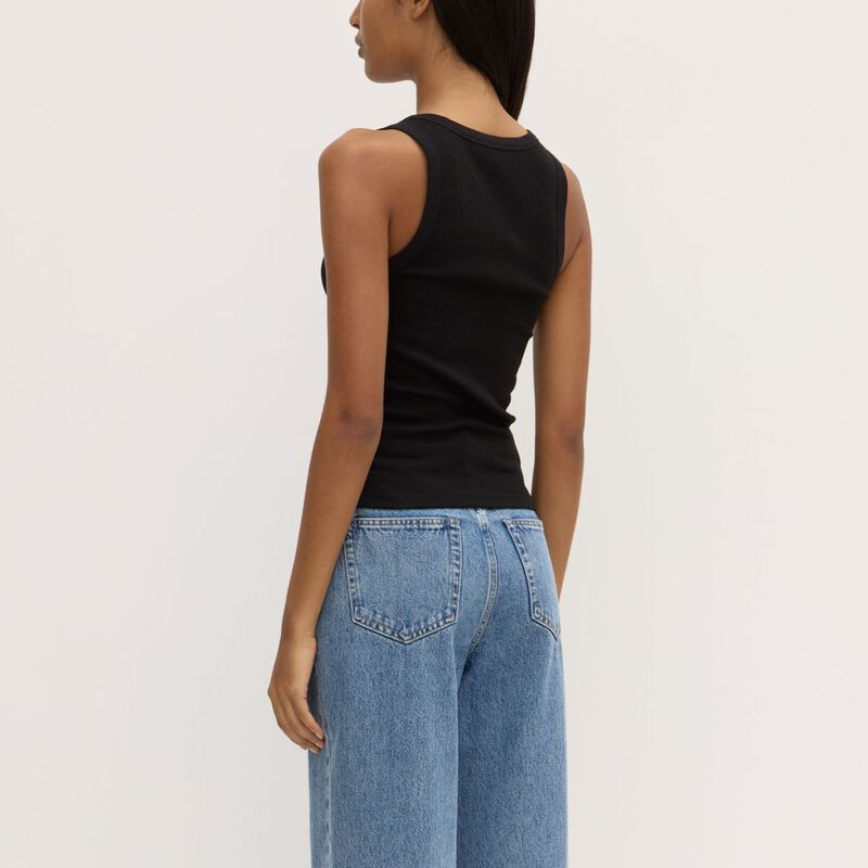 Assembly Label Robyn Scoop Neck Rib Tank Black image number 1