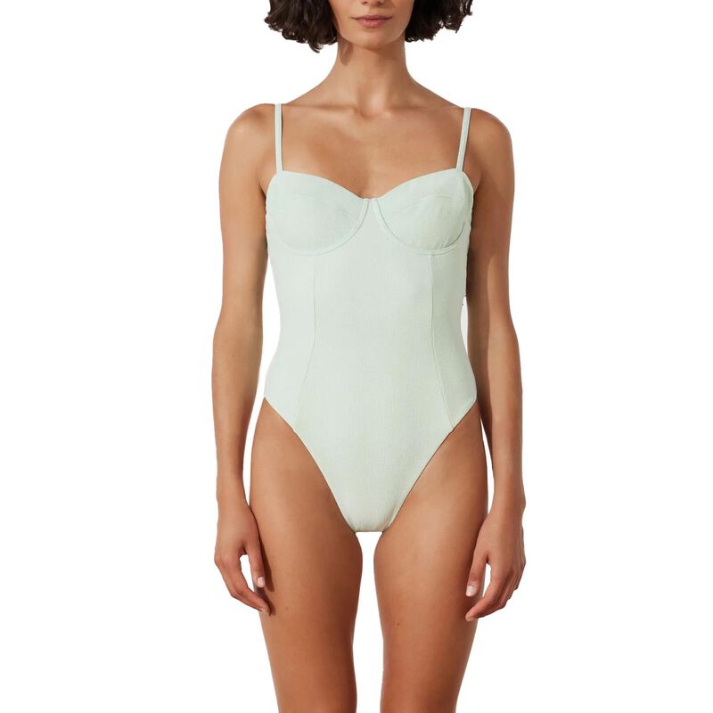 Zulu & Zephyr Seaglass Textured Balconette One Piece image number 0
