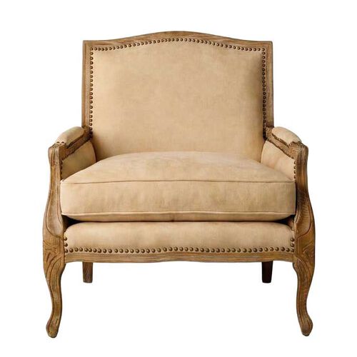 French Country Harvey Leather Armchair