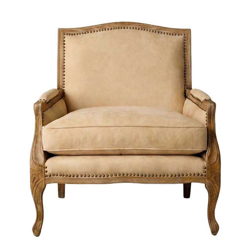 French Country Harvey Leather Armchair image number 0
