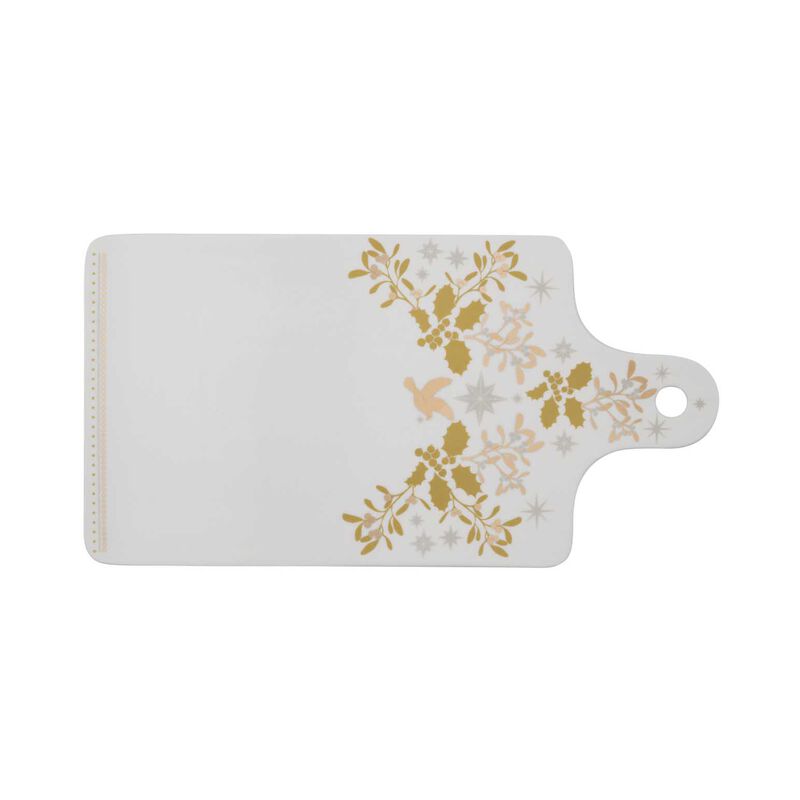 Maxwell & Williams White Christmas Cheese Paddle & Knife Set Gift Boxed image number 1