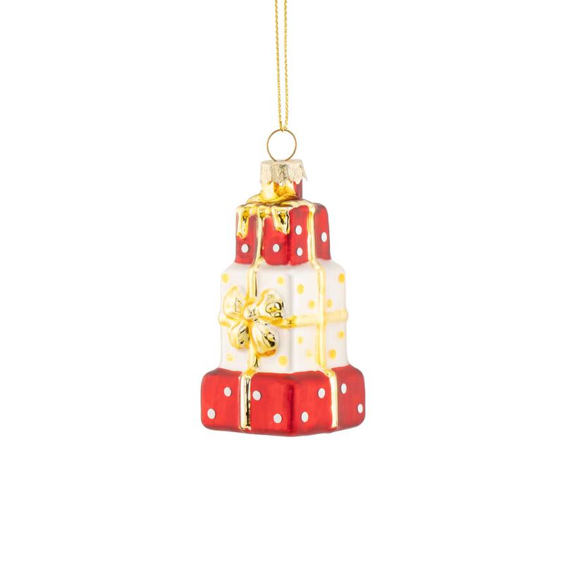 Sass & Belle Stack Of Presents Shaped Bauble image number 0