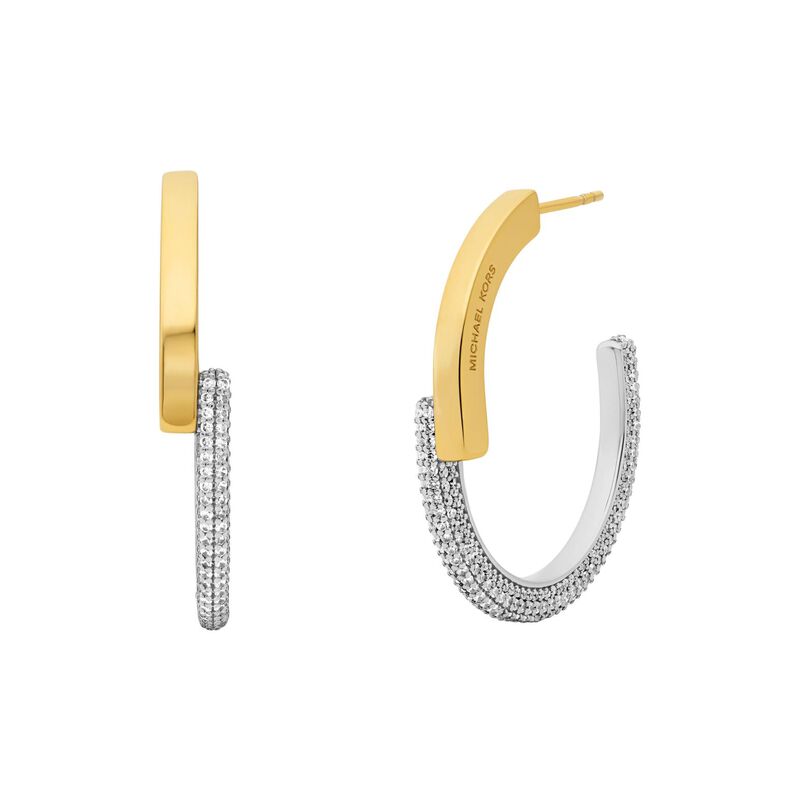 Michael Kors 14K Gold-Plated Sterling Silver Hoop Earrings image number 0