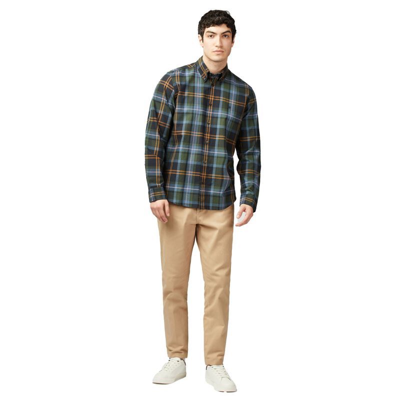 Ben Sherman Oversized Tartan Check Shirt image number 3
