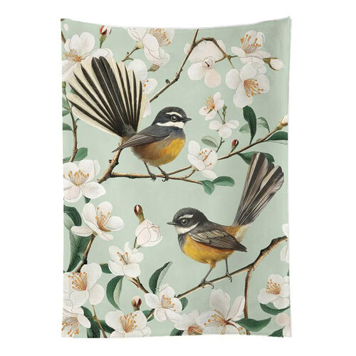 Chatty Fantails Tea Towel