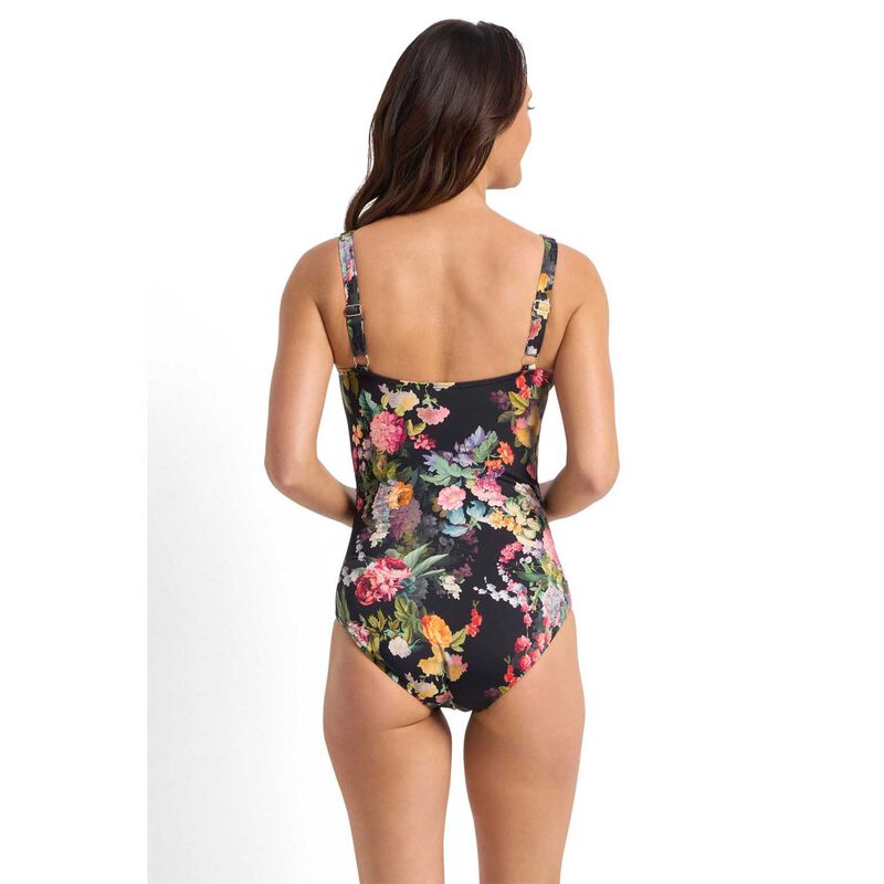 Jantzen Abbie DD-E Mesh Frill One Piece - Black image number 1