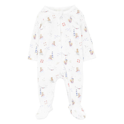 Bébé Axel Organic Print Ls Zipsuit