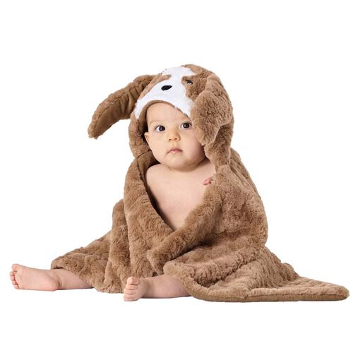 Pottery Barn Kids Jack Spaniel Fur Nursery Bath Wrap
