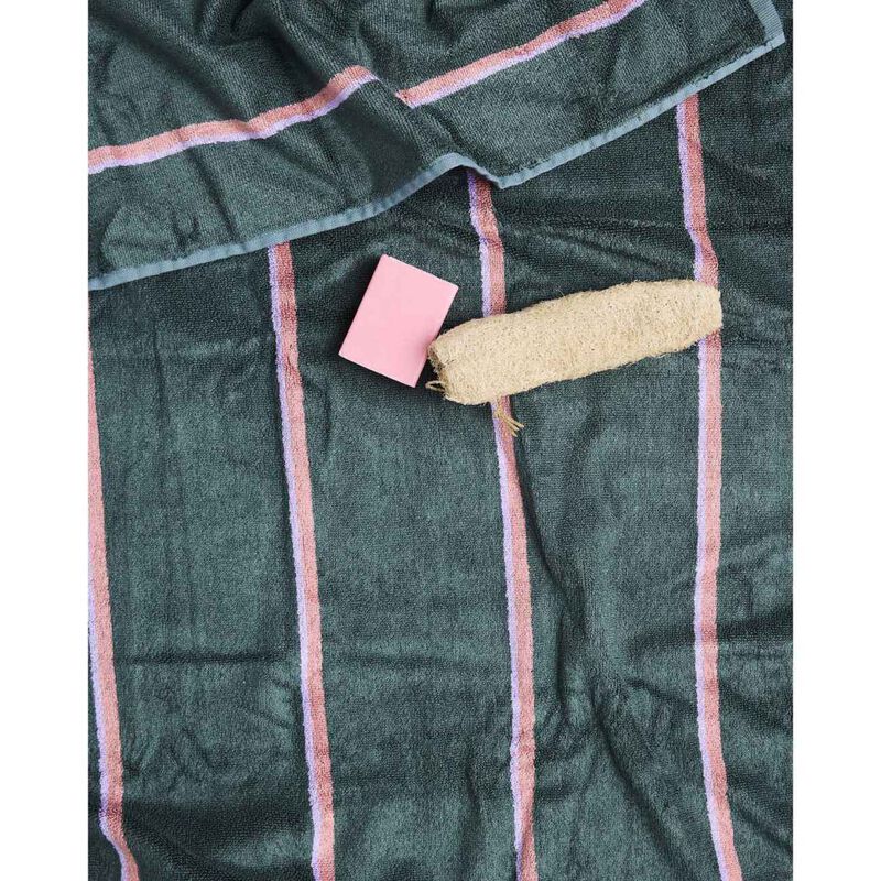 Kip&Co Wakame Crush Stripe Terry Bath Sheet / Beach Towel image number 2