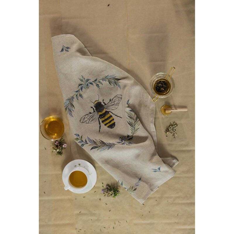 Wallace Cotton Honeybee Tea Towel image number 2