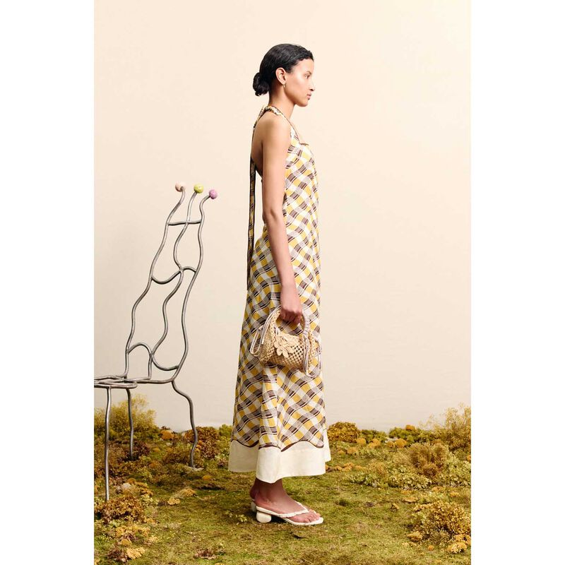 AL&Eacute;MAIS Basilia Halter Midi Dress image number 3