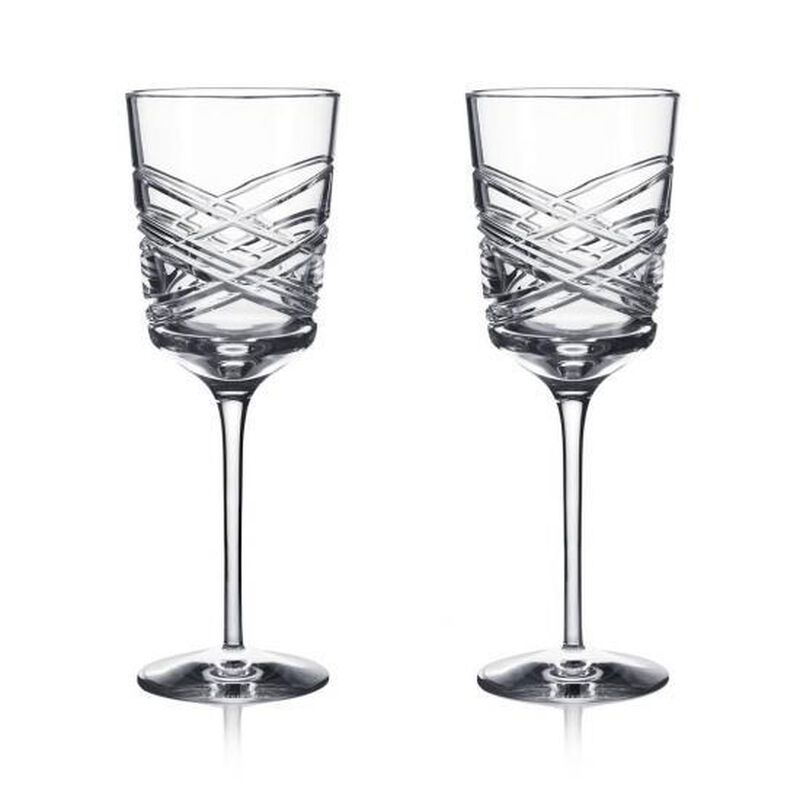 Waterford Crystal Aran White Wine Glass Pair image number 0