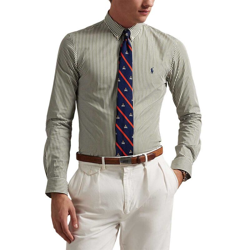 Polo Ralph Lauren Custom Fit Striped Stretch Poplin Shirt image number 0