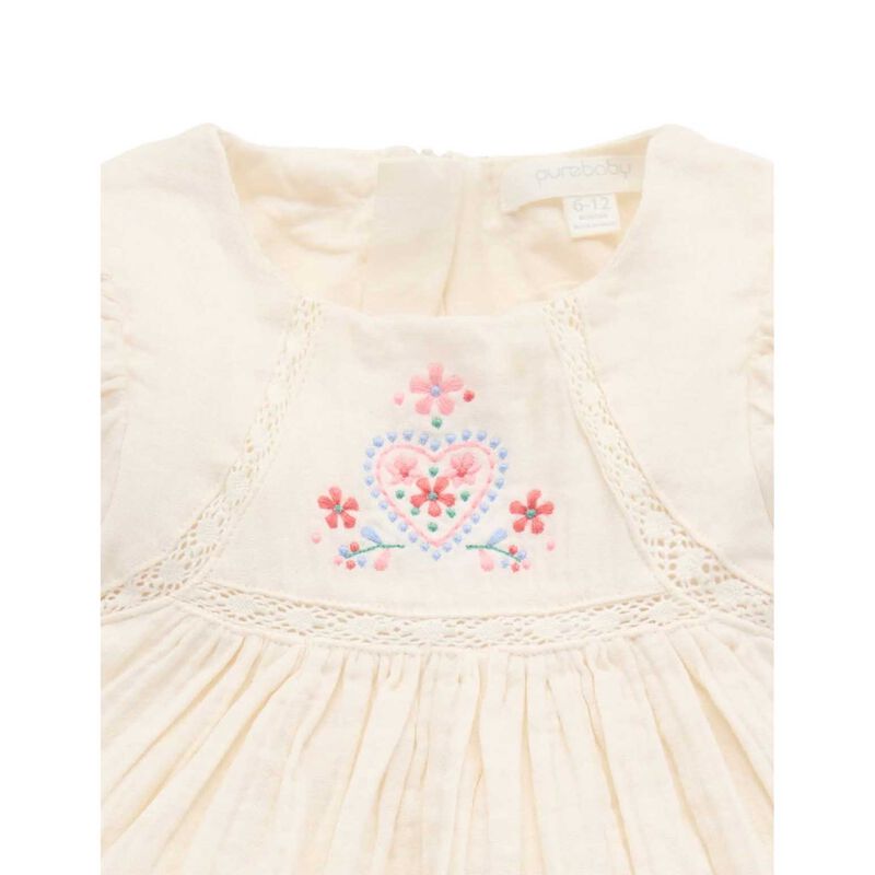 Purebaby Embroidered Dress image number 3