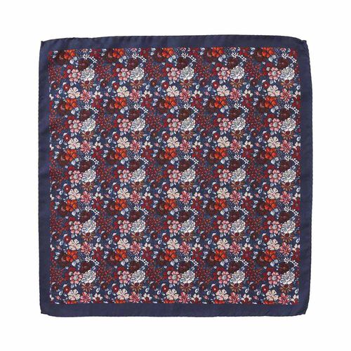 Cambridge Dark Floral Pocket Square