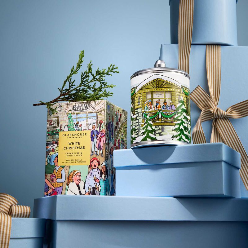 Glasshouse Fragrances White Christmas Soy Candle 380g image number 1