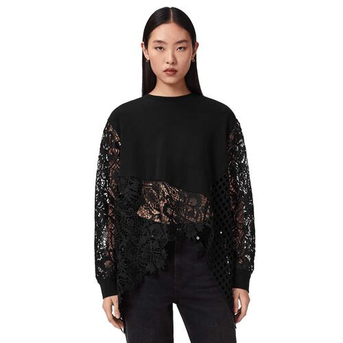 AllSaints Malorie Asymmetrical LS Top