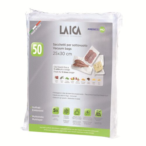 Laica Vacuum Sealer Bags 25x30cm Pack Of 50