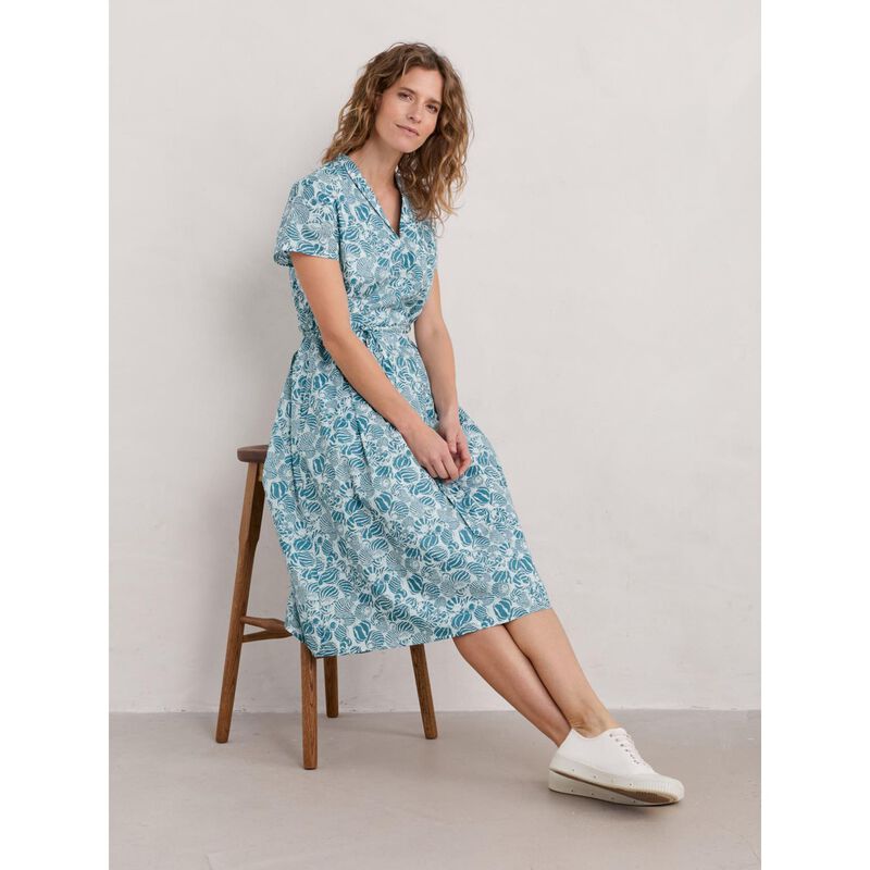 Seasalt Cornwall Top Terrace Dress Shells Eucalyptus image number 3